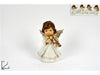 Angelo Musicista con Vestito Bianco Glitter 14cm