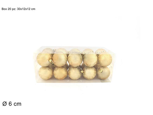 Palle 6cm 20 pezzi Oro