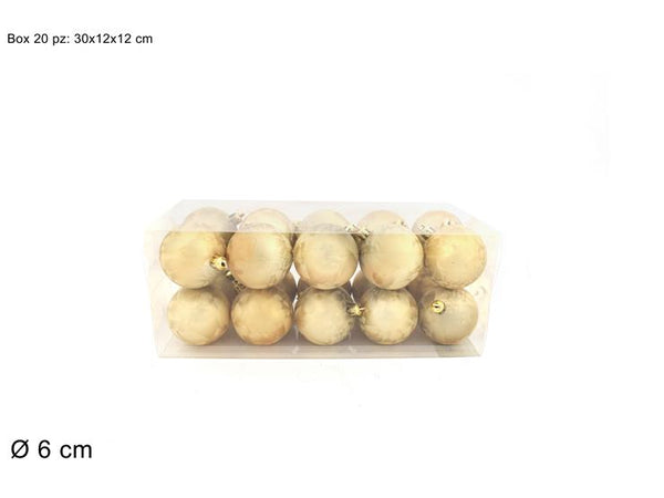 Palle 6cm 20 pezzi Oro