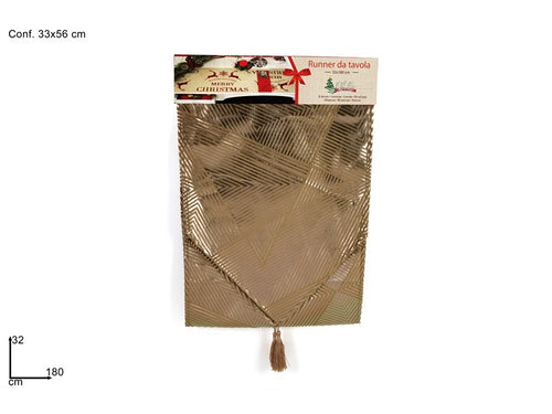 Runner 32x180cm Tessuto Oro