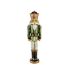 Statuetta Soldatino schiaccianoci decorativo in poliresina con luci per decorazioni natalizie