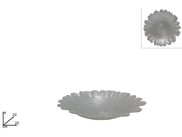 Centrotavola Vetro Silver 22cm