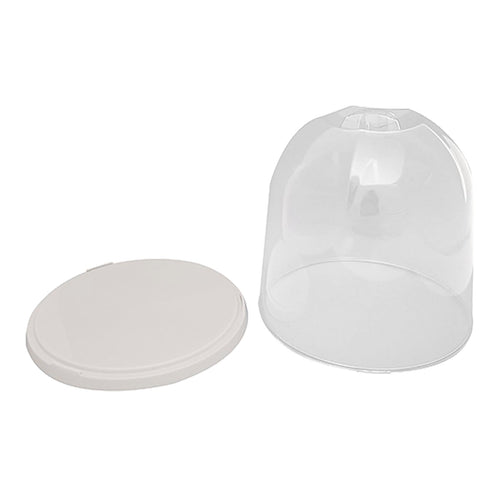 Contenitore in plastica porta panettone con stella decorativa natalizia h 27,5 cm