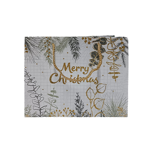 Busta regalo natalizia con scritta Merry Christmas per regali da 23 x 18 cm