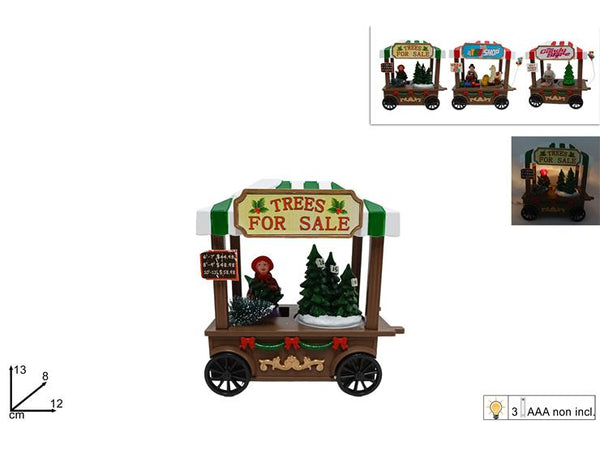 Scenario Carretto Venditore con luce 3 Assortimenti