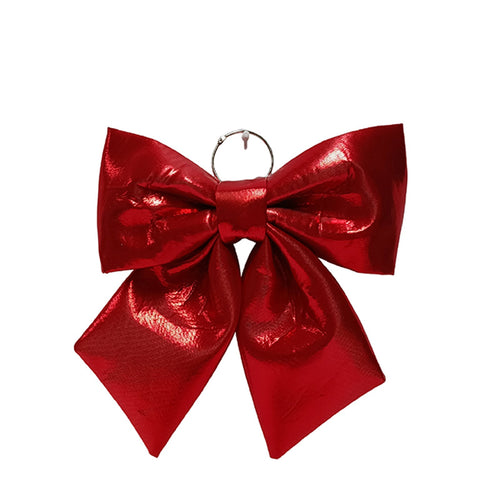 Fiocco imbottito effetto metallizzato decorazione natalizia per alberi, ghirlande e ambienti