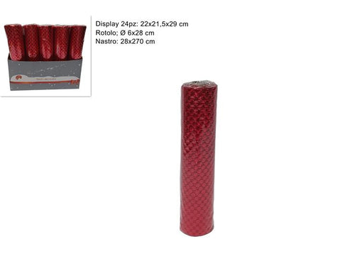 Nastro 28x270cm Trapuntato Rosso