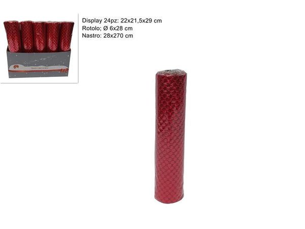 Nastro 28x270cm Trapuntato Rosso