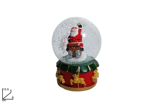 Ampolla Natalizia Carosello con Babbo Natale