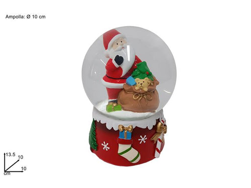 Ampolla Natalizia 10cm con Babbo Natale