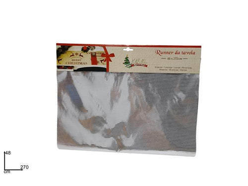 Runner 48x270cm Metallizzato Silver