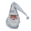 Appendi viso Babbo Natale con cappello color argento decorazione natalizia