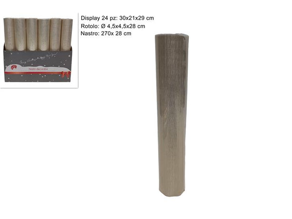 Nastro 28x270cm Tessuto Rigato Beige