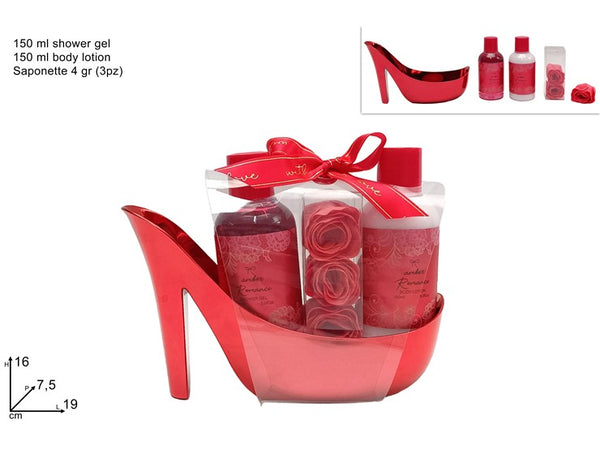 Confezione 'Scarpa Rossa' Set da Bagno 3 Pezzi