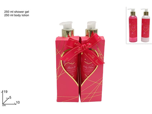 Confezione Regalo set da Bagno 2 Pezzi Rossa