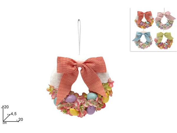 Dietroporta con Fiocco e Uova 20cm 4 Assortimenti