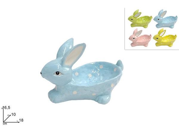 Vassoio Coniglio Ceramica 18cm (disponibile in 4 colori).