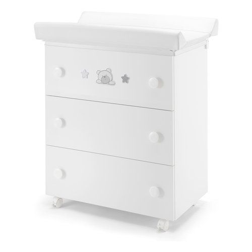 Bagnetto fasciatoio pali 0533teogr teo 3 cassetti bianco e grigio bian