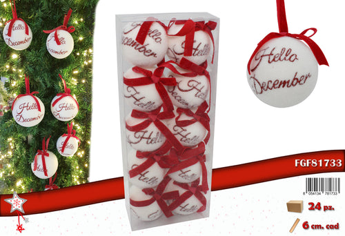 Sfere natalizie 'Hello December'