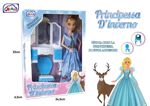COPPIA PRINCIPESSE D'INVERNO CON SPECCHIO
