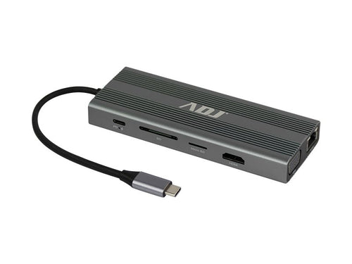 Hub dock type c multiport 12 in 1 usb+hdmi+vga+lan+pd+audio+sd adj - 143-00023
