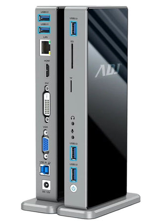 Docking station 15in1 usb3.0 york hdmi+dvi+vga+lan+5*usb+sd/tf+3.5mm - 143-00025