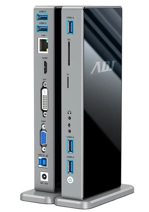 Docking station 15in1 usb3.0 york hdmi+dvi+vga+lan+5*usb+sd/tf+3.5mm - 143-00025