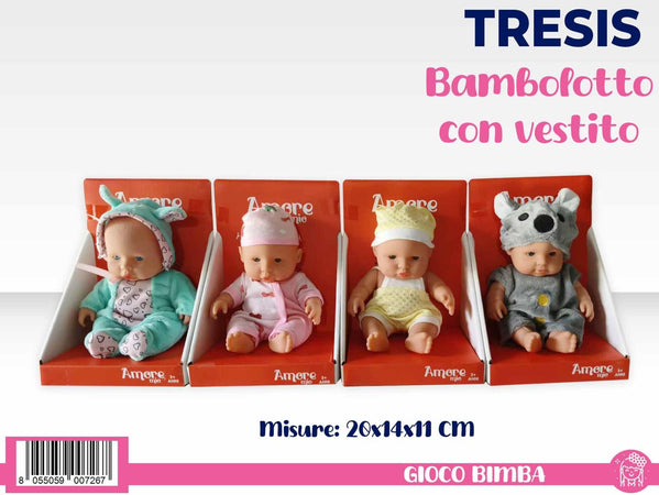 BAMBOLOTTO CON VESTITO 4 ASS