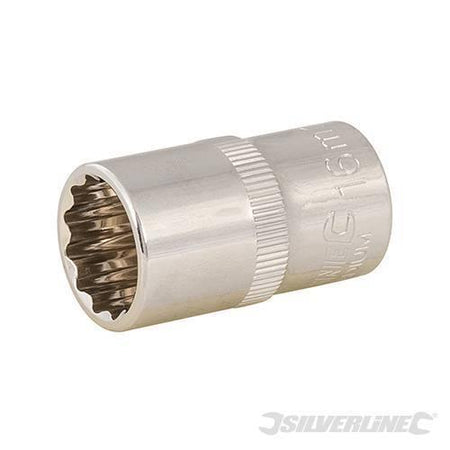 Inserto Metrico Bi-Esagonale, Chiave a Bussola 1/2" in Acciaio Silverline Silverline