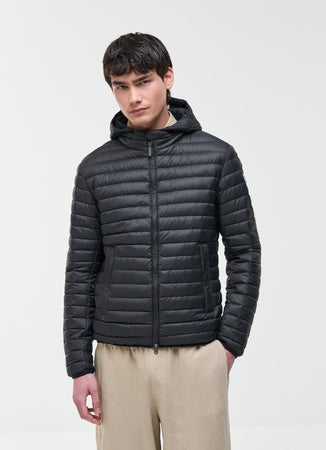 Colmar Piumino Uomo 100 Grammi con Cappuccio Nero 1245 – Giacca Leggera Primavera