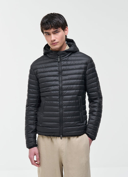 Colmar Piumino Uomo 100 Grammi con Cappuccio Nero 1245 – Giacca Leggera Primavera