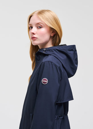 Colmar Giacca Donna Softshell Impermeabile 1901 Blu Navy con Cappuccio