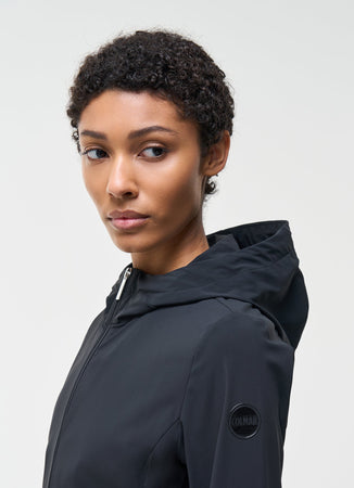 Colmar Giacca Giubbino Donna Stretch 1914 Nera con Cappuccio