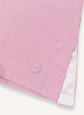 Colmar Originals T-shirt Donna Rosa con Spacchetti Laterali in Cotone Regular Fit 8672 6SH