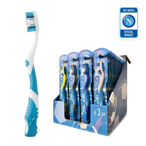 Kst-k1na48 - spazzolino da denti napoli official product - adulto - unicolor - confezione 48pz - KSTK1NA48AUC