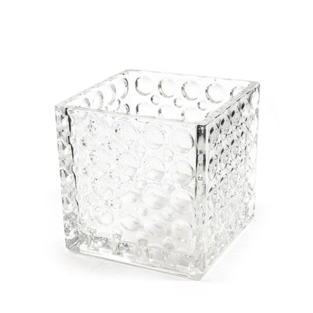 Portacandela Cubo in Vetro 12x12xH12cm