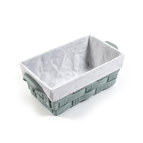 Cestino Intrecciato in Tessuto con Manici 33x20x13cm