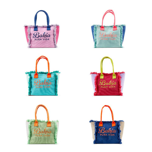 Borsa in Tessuto con Maniglie 36x31x20cm Assortita