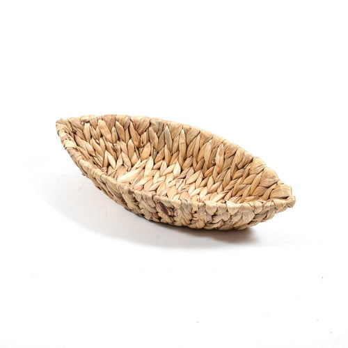 Cestino Barca in Banano Intrecciato 40x18x8cm