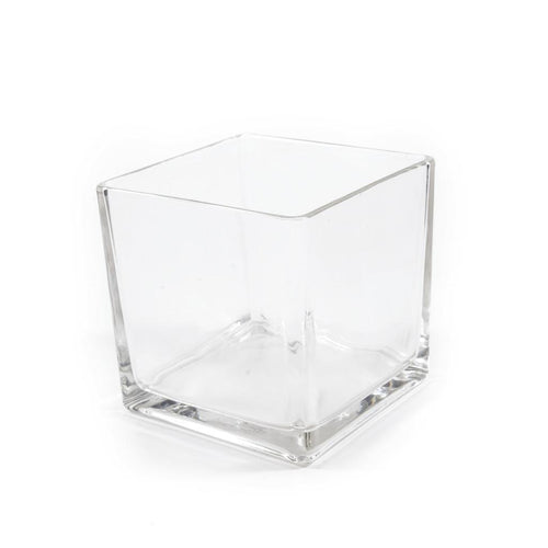 Portacandela Cubo in Vetro 14,5x14,5xH14,5cm