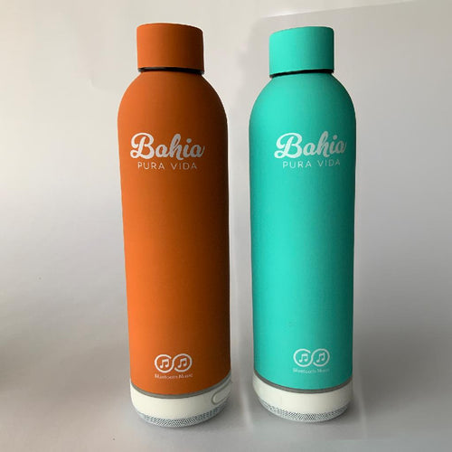 Borraccia Termica in Acciaio Inox 500ml Con Autoparlante Bluetooth D.7,5xH27cm Colori Assortiti