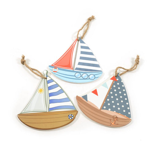 Decorazione Barca in Ceramica 20x18cm Decori Assortiti