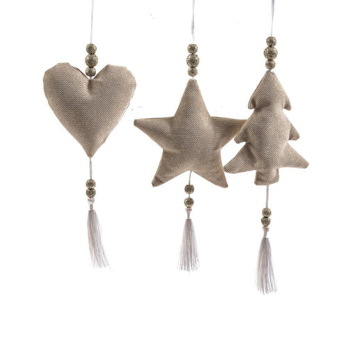 Pendenti per Albero di Natale in tessuto, decorazione da 14 x h 28 cm