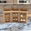 Set di 4 portatovaglioli in metallo, color oro, per tavola natalizia, 5 x 5 cm