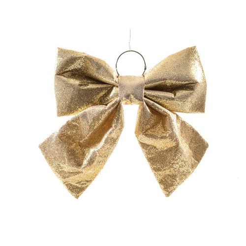 Fiocco decorativo da appendere imbottito, color Oro, ideale come dietro porta