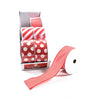 Nastro in tessuto decorativo, colore rosso e bianco, per confezioni regalo