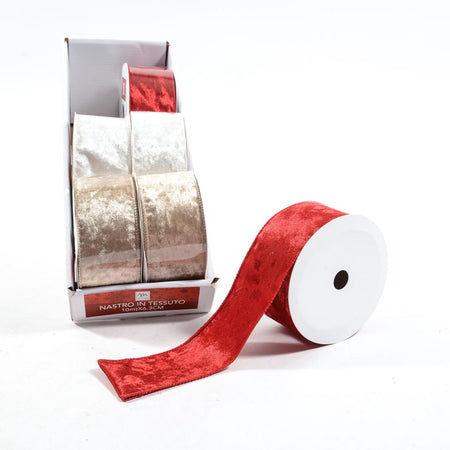 Nastro in tessuto decorativo, effetto Oro, per confezioni regalo, motivi assortiti, 10 metri x 6.3 cm