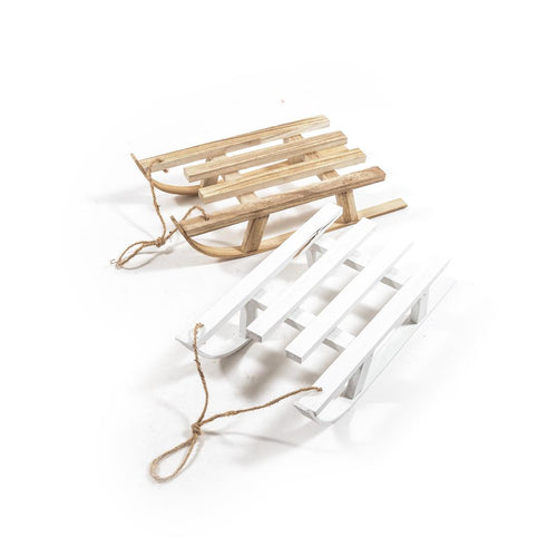 Slitta in Legno 36x18x9cm Assortita