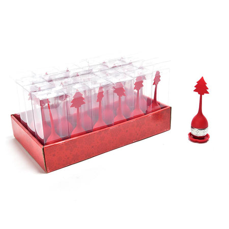 Infusore per Tè in Silicone e Acciaio 5x5xH.16cm