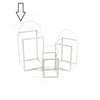Lanterna in Metallo Bianco Grande H29x18x18cm